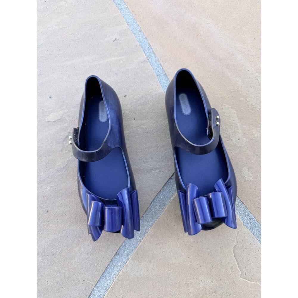 Mini Melissa Ultragirl Bow Blue Mary Jane Jelly Flats - Toddler Girl 12
